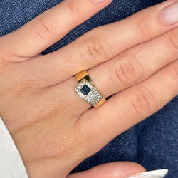 Bague Saphir princesse en or jaune - Castafiore
