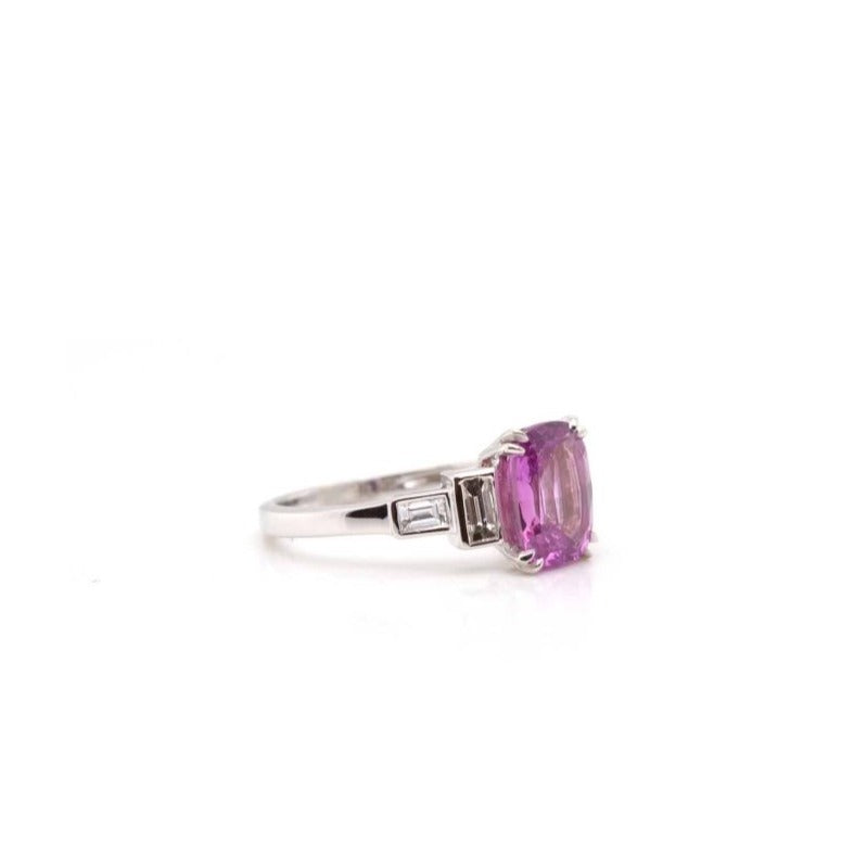 Bague saphir rose en or 18k - Castafiore