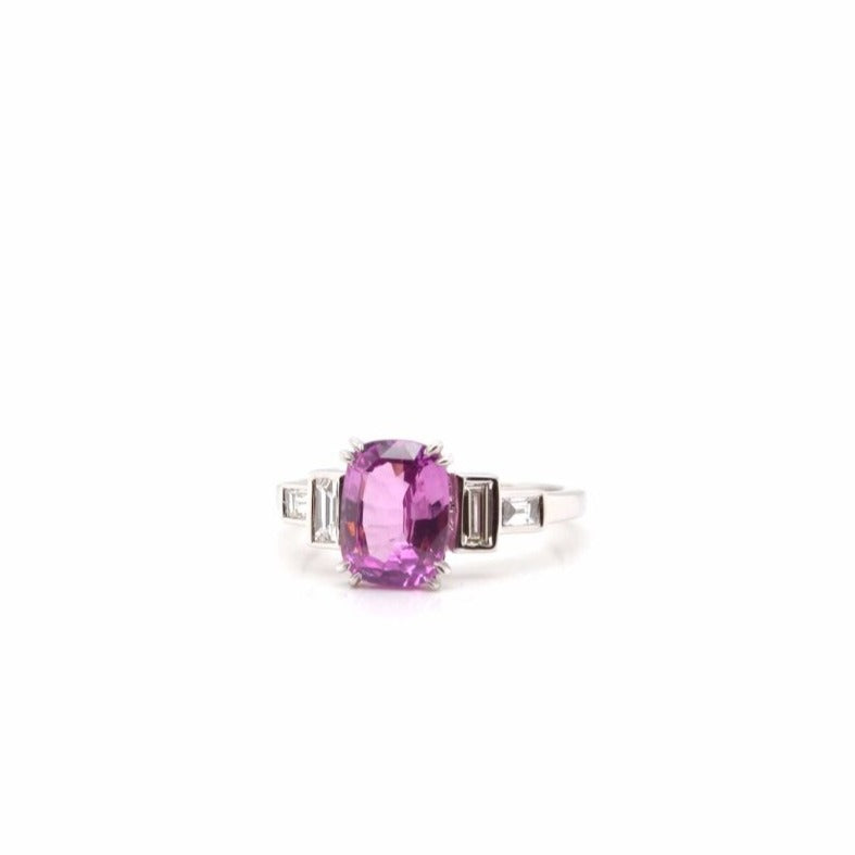 Bague saphir rose en or 18k - Castafiore