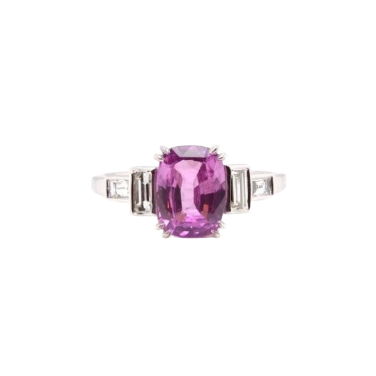 Bague saphir rose en or 18k - Castafiore