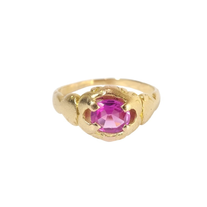 Bague saphir rose en or - Castafiore