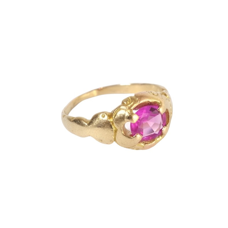 Bague saphir rose en or - Castafiore