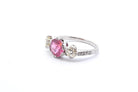 Bague saphir rose et diamants - Castafiore