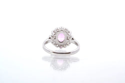 Bague saphir rose et diamants - Castafiore