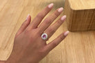 Bague saphir rose et diamants - Castafiore