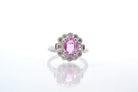 Bague saphir rose et diamants - Castafiore