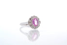 Bague saphir rose et diamants - Castafiore