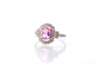 Bague saphir rose et diamants en or 18k - Castafiore