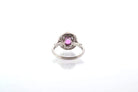 Bague saphir rose et diamants en platine - Castafiore