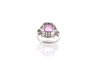 Bague saphir rose et diamants en platine - Castafiore