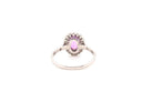 Bague saphir rose et diamants en platine - Castafiore