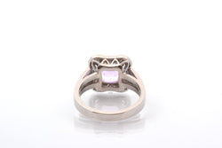 Bague Saphir violet de Ceylan en platine - Castafiore