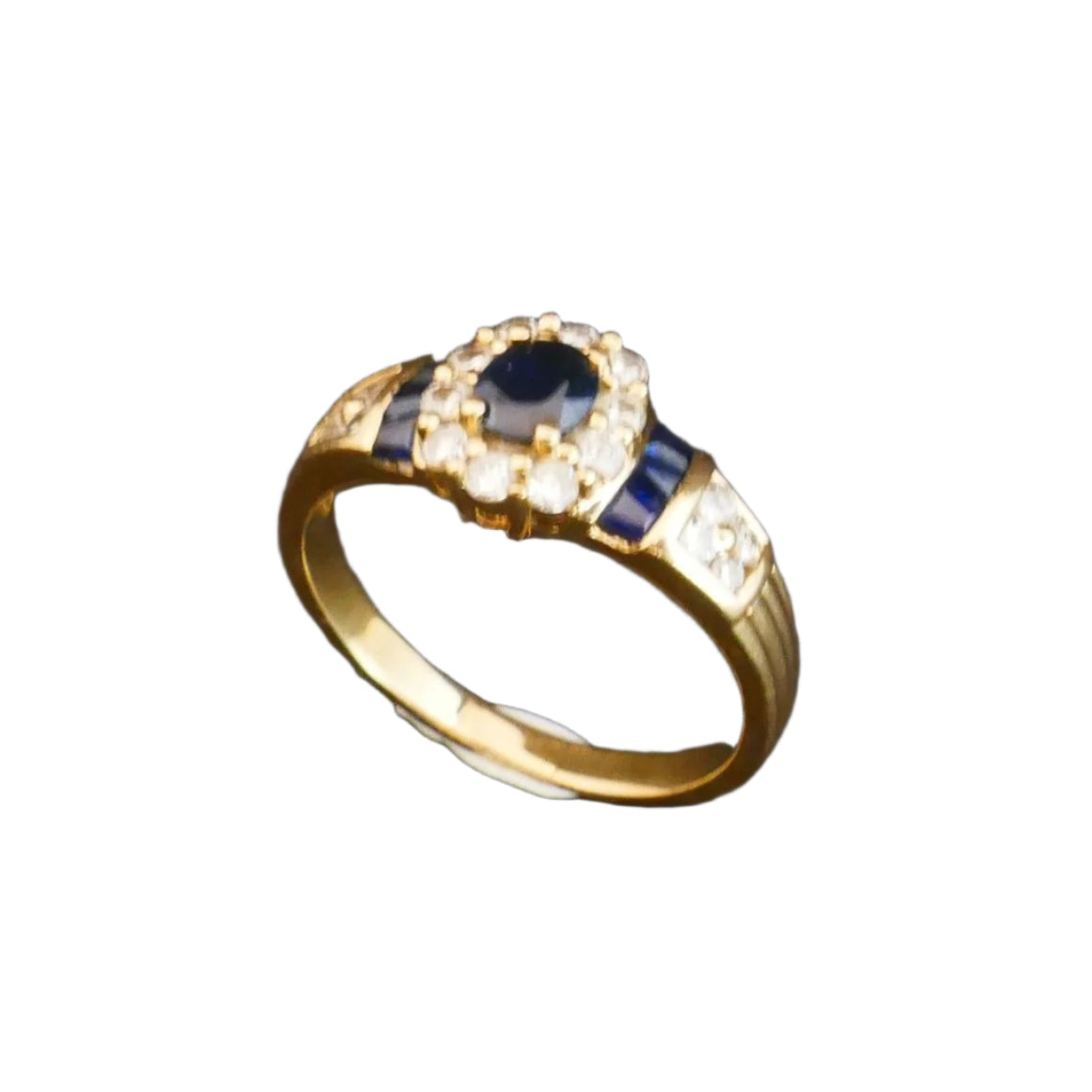 Bague Saphirs Et Diamants, Or 18 Carats - Castafiore