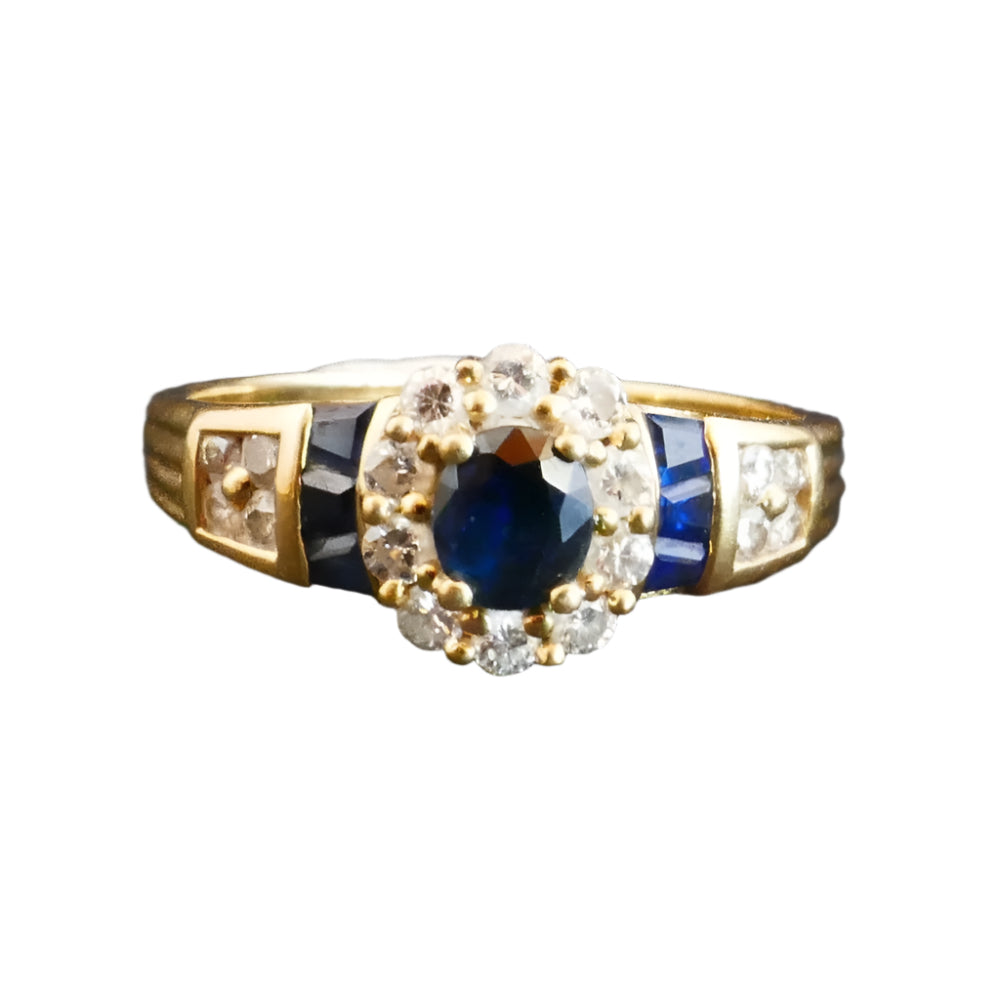 Bague Saphirs Et Diamants, Or 18 Carats - Castafiore