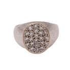 Bague Sceau en or blanc et diamants - Castafiore