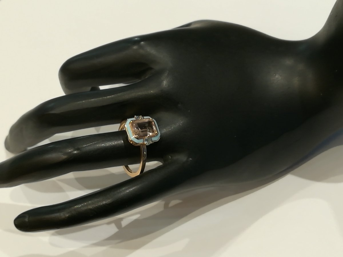 Bague Sélim Mouzannar Or Rose Morganite - Castafiore