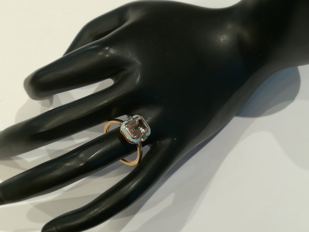 Bague Sélim Mouzannar Or Rose Morganite - Castafiore