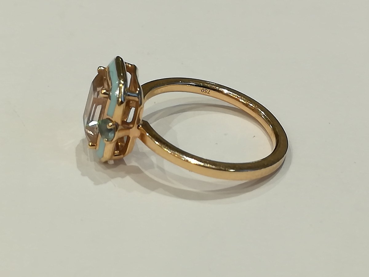 Bague Sélim Mouzannar Or Rose Morganite - Castafiore