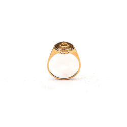 Bague sentimentale Augis, médaille d'amour en or jaune - Castafiore