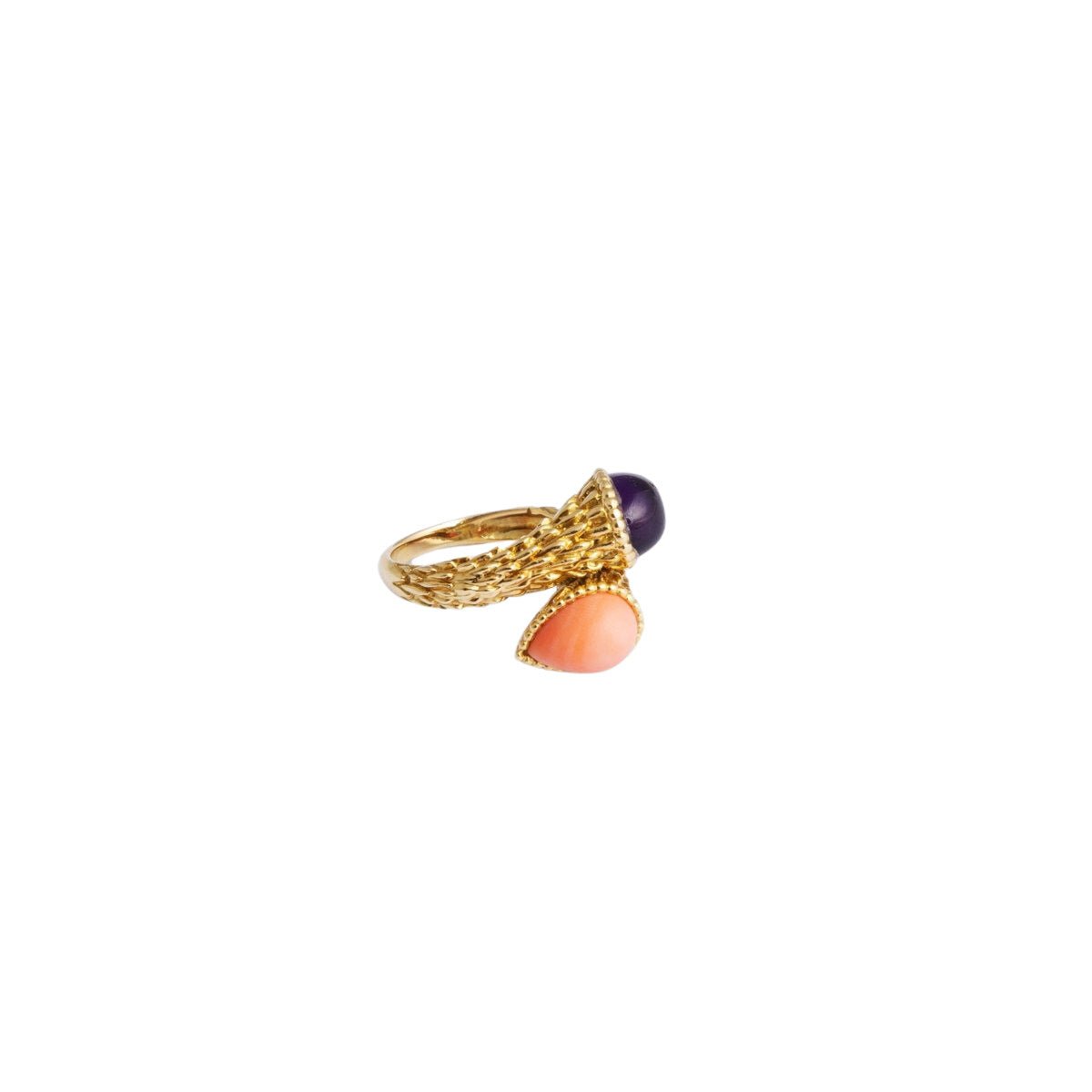 Bague "Serpent Bohème" BOUCHERON en or jaune corail et améthyste - Castafiore