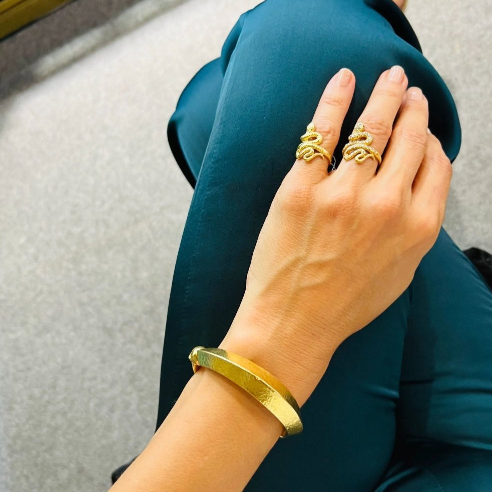 Bague serpent en or