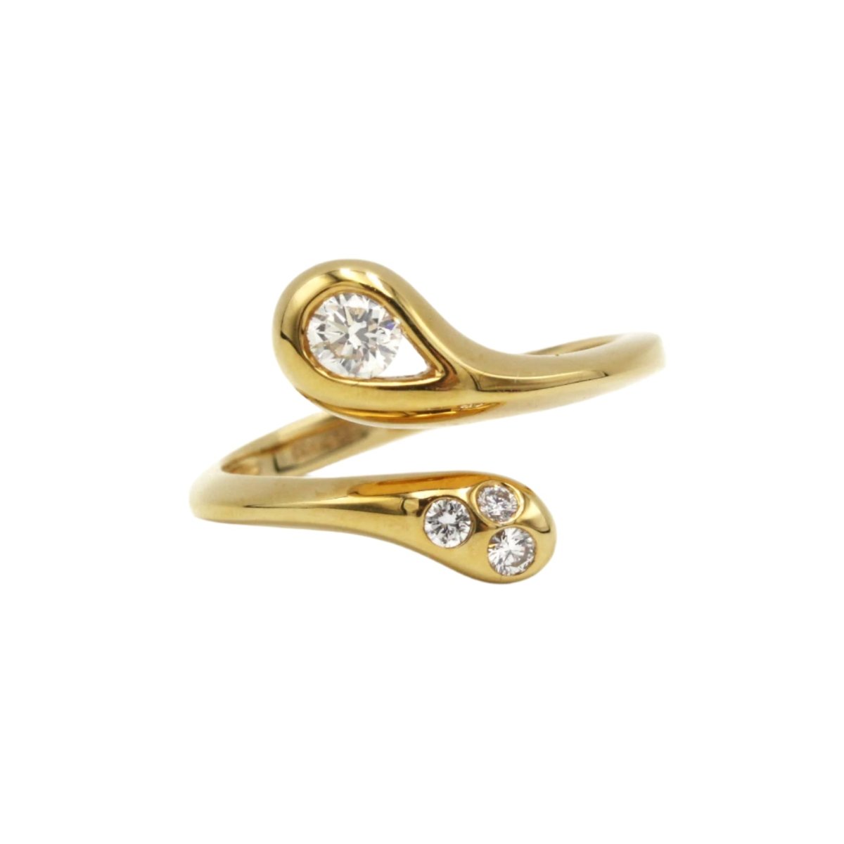 Bague Serpent en or jaune et diamants - Castafiore