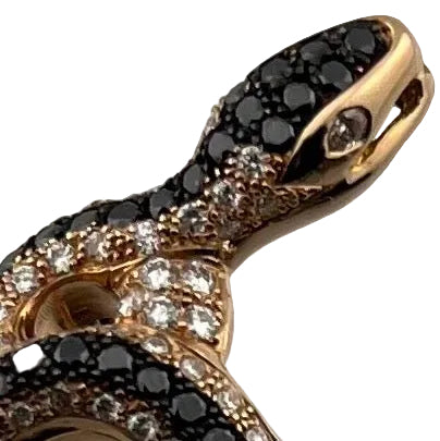 Bague serpent en or rose et diamants - Castafiore