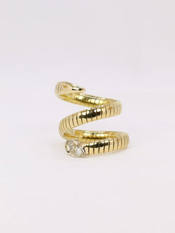 Bague serpent tubogas diamants 0,4 ct - Castafiore