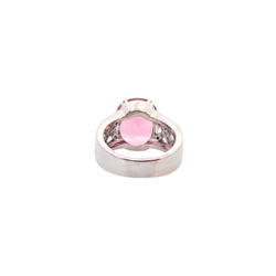Bague sertie d’une tourmaline rose et diamants - Castafiore