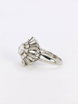 Bague soleil or blanc diamants 2.8 ct - Castafiore