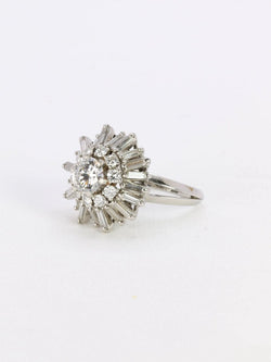 Bague soleil or blanc diamants 2.8 ct - Castafiore