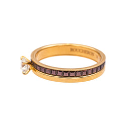 Bague Solitaire BOUCHERON "Solitaire Quatre Classique" en or jaune, or rose et diamant - Castafiore