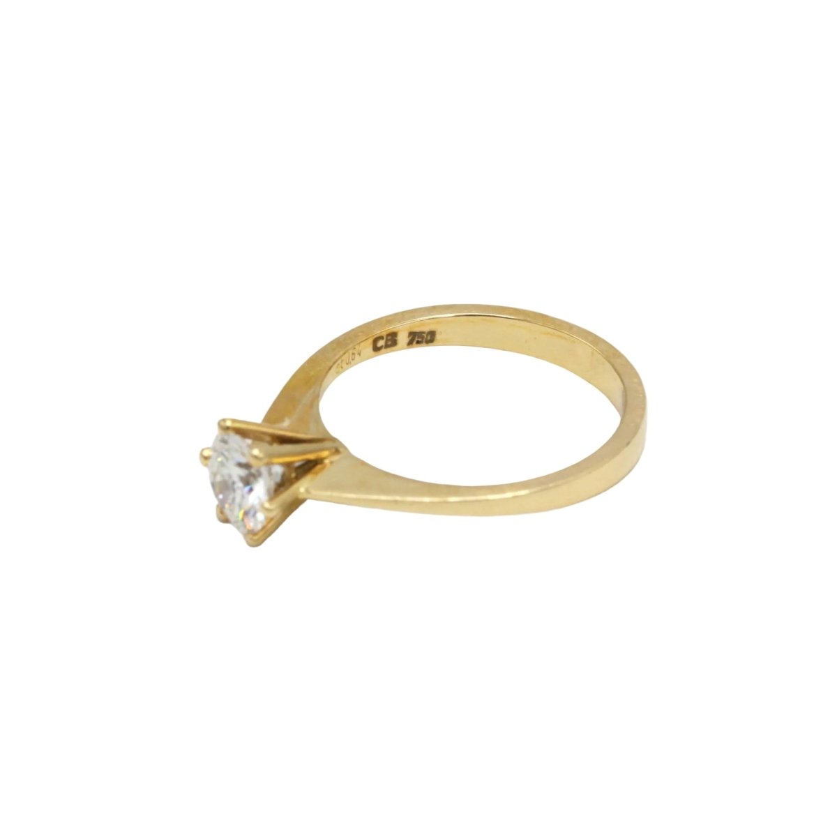 Bague Solitaire BUCHERER en or jaune et diamant - Castafiore