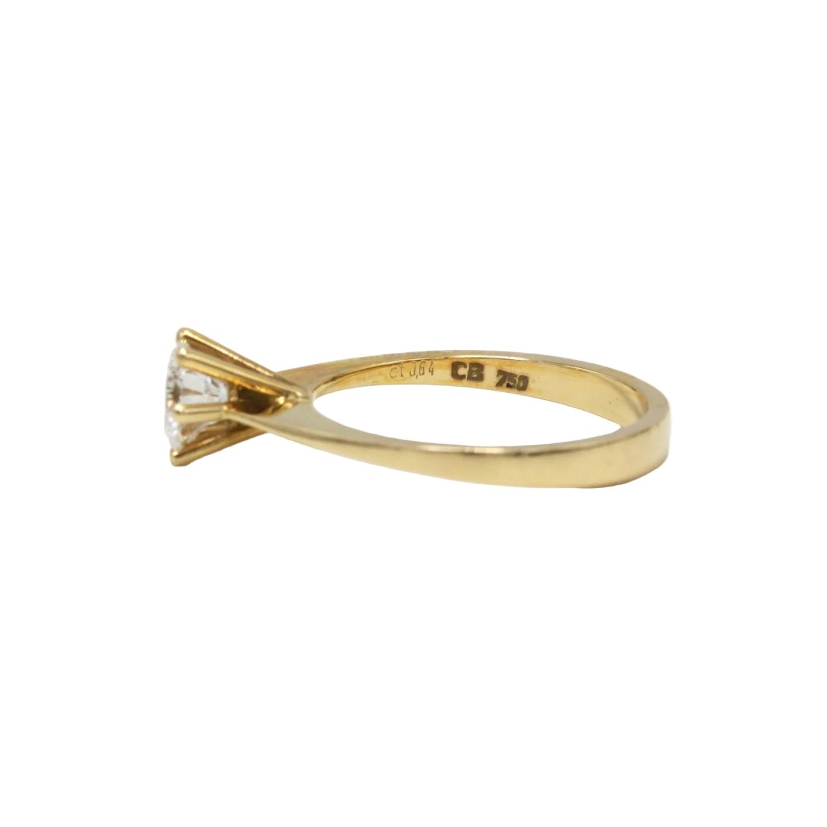 Bague Solitaire BUCHERER en or jaune et diamant - Castafiore