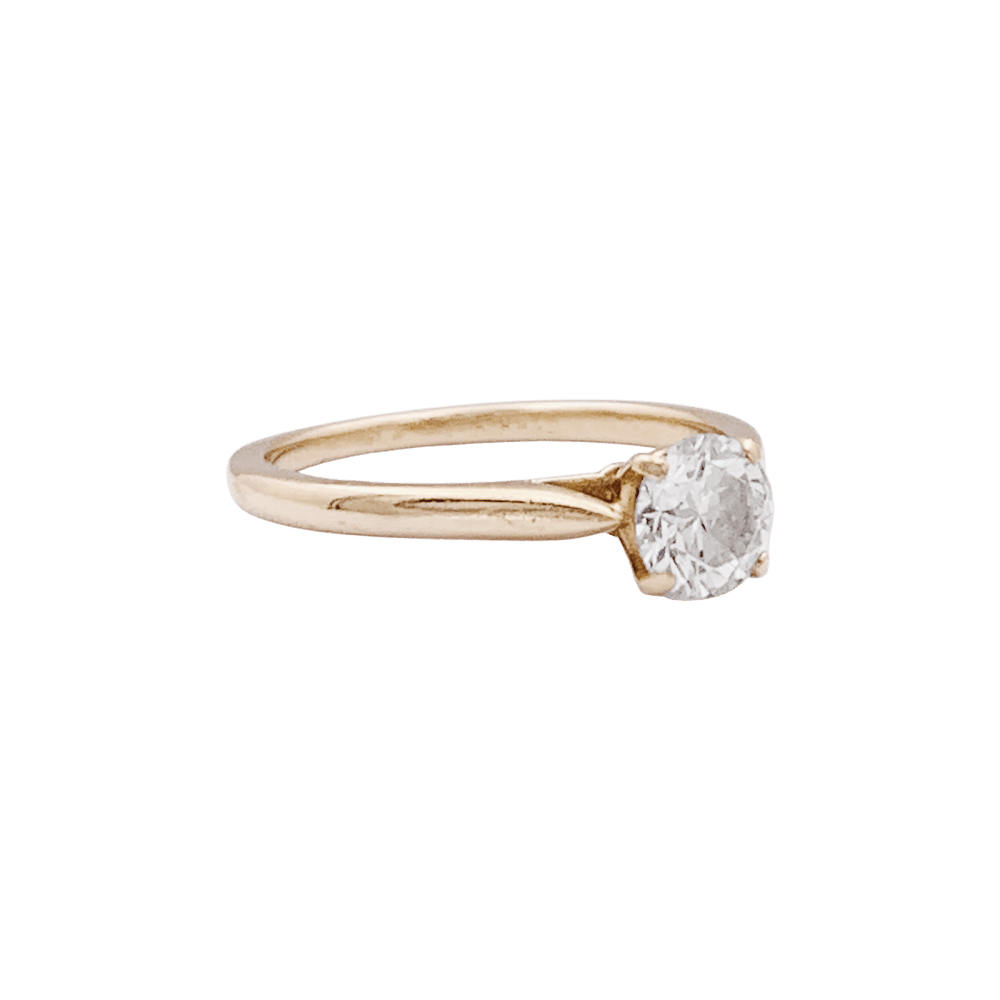 Bague Solitaire CARTIER "1895" en or jaune et diamant - Castafiore