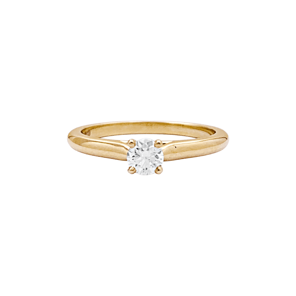 Bague Solitaire CARTIER "1895" en or jaune et diamant - Castafiore