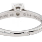 Bague Solitaire CARTIER "1895" en Platine et Diamant - Castafiore