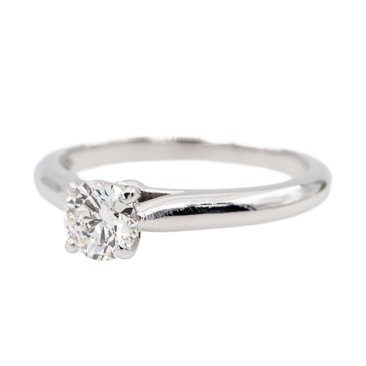 Bague Solitaire CARTIER "1895" en Platine et Diamant - Castafiore