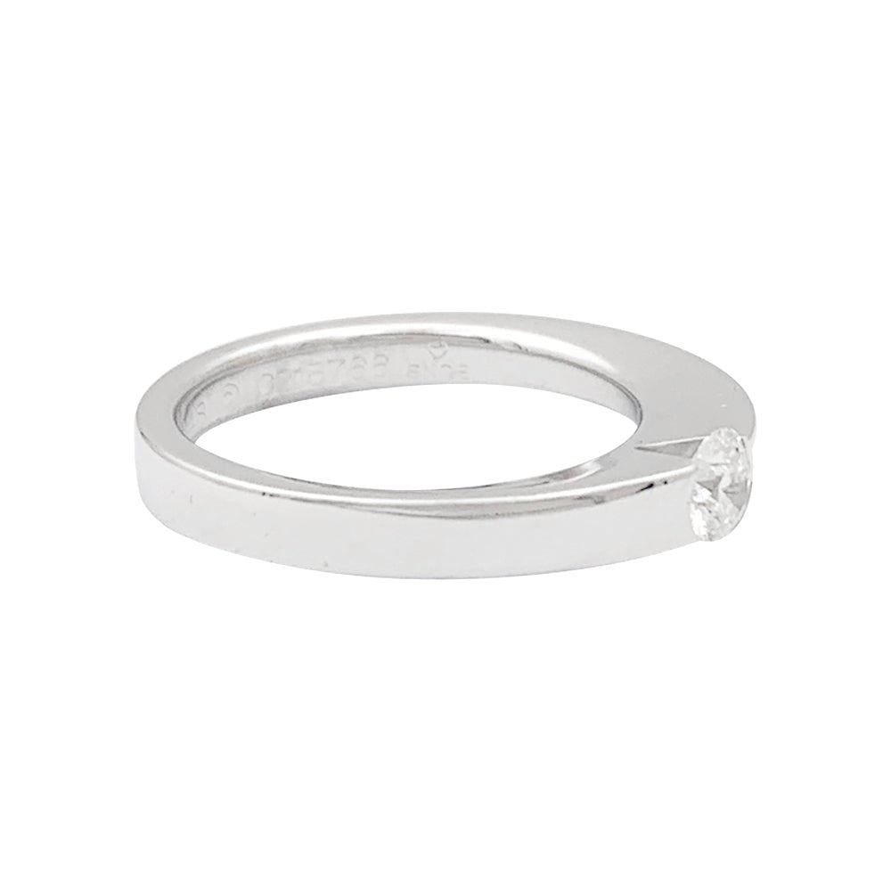 Bague Solitaire CARTIER en or blanc et diamant - Castafiore