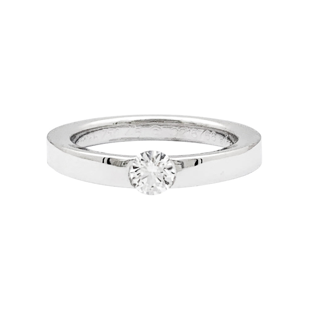 Bague Solitaire CARTIER en or blanc et diamant - Castafiore