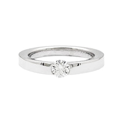 Bague Solitaire CARTIER en or blanc et diamant - Castafiore