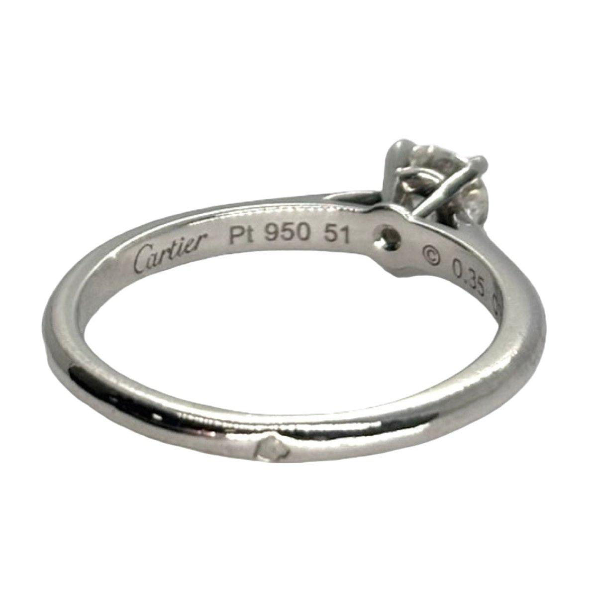 Bague Solitaire CARTIER en platine et diamant - Castafiore