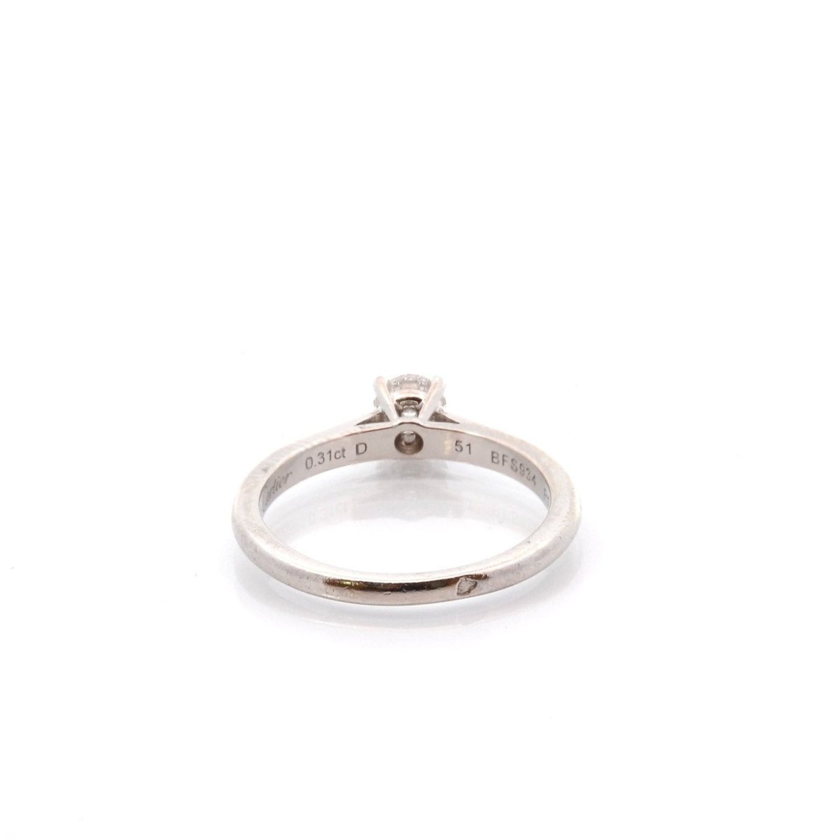 Bague Solitaire CARTIER en platine et diamant - Castafiore