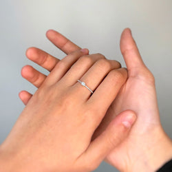Bague Solitaire CARTIER "Étincelle" en or blanc et diamants - Castafiore
