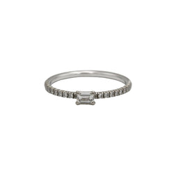 Bague Solitaire CARTIER "Étincelle" en or blanc et diamants - Castafiore