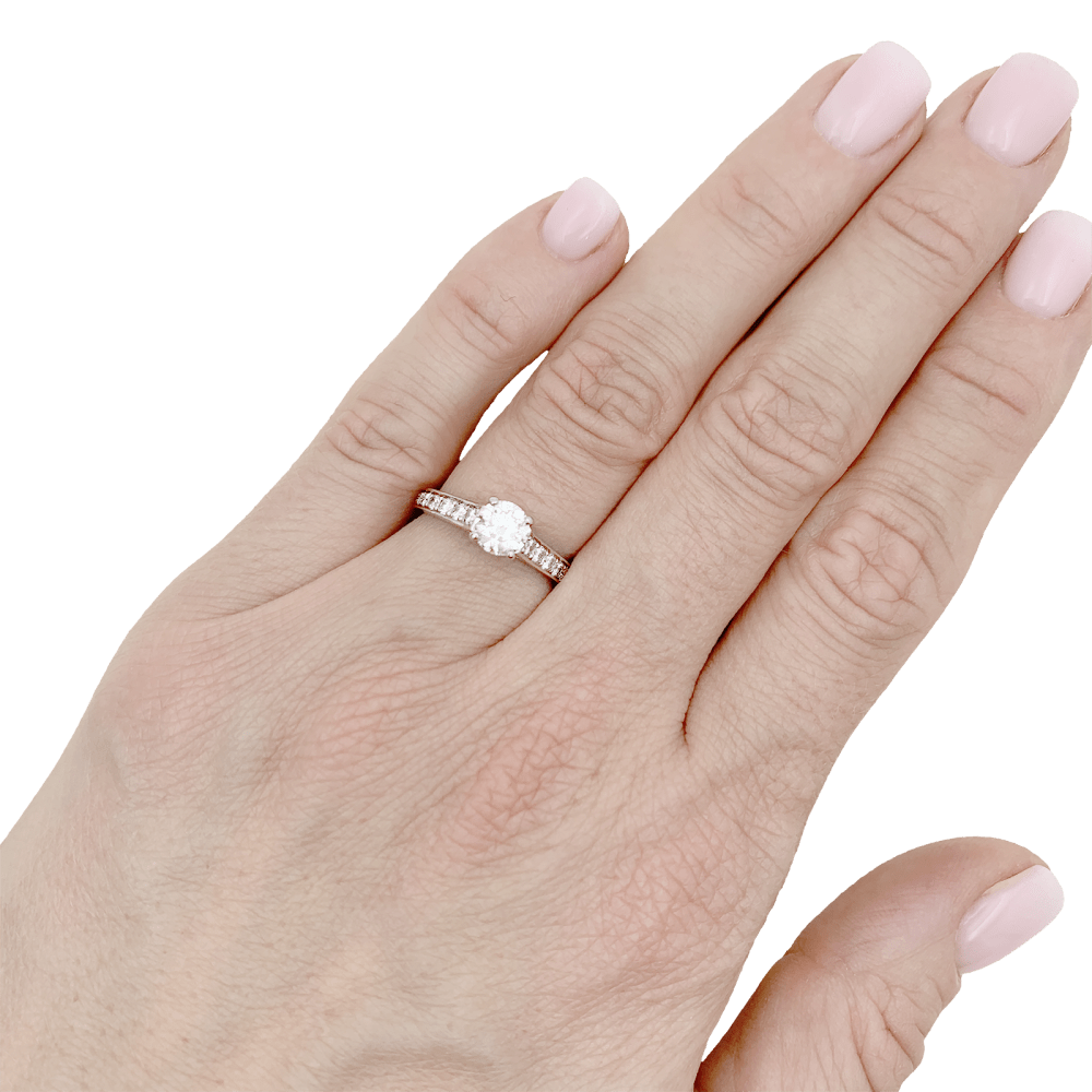 Bague Solitaire CARTIER "Solitaire 1895" en platine et diamants - Castafiore