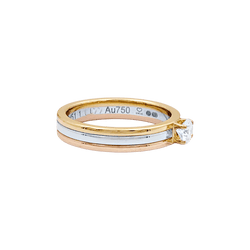 Bague Solitaire CARTIER "Vendôme Louis Cartier" en or jaune, or blanc, or rose et diamant - Castafiore