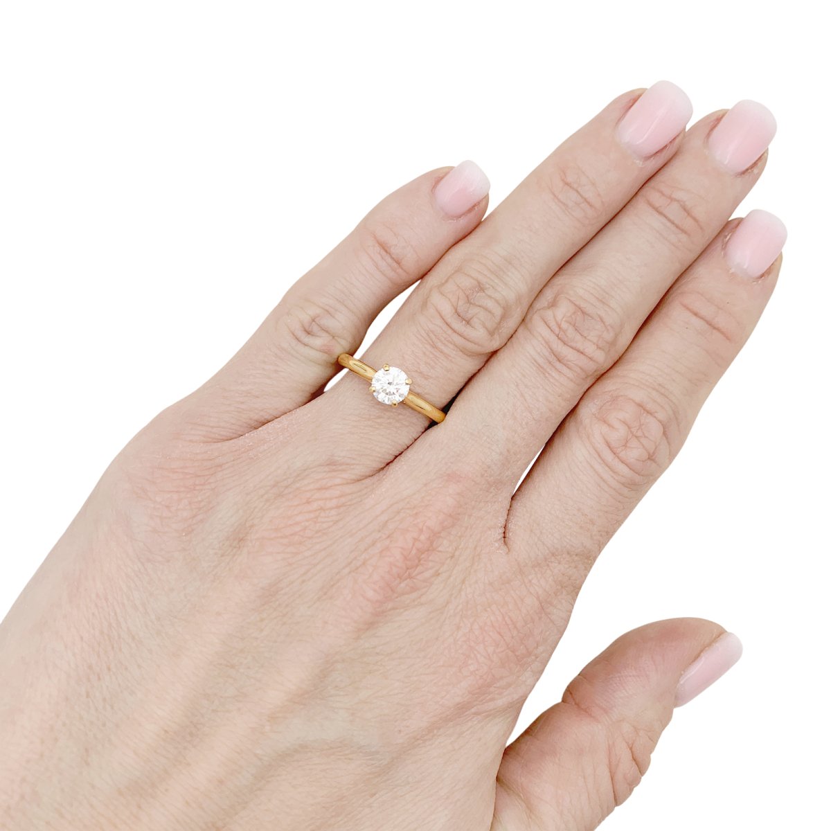 Bague Solitaire Cartier,"1895", or jaune, diamant. - Castafiore