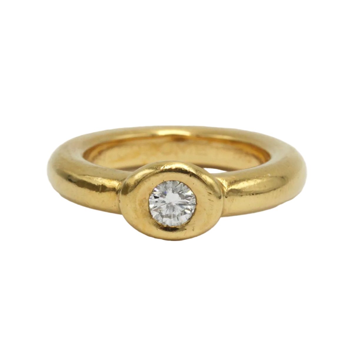 Bague Solitaire CHAUMET en or jaune et diamant - Castafiore