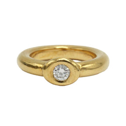 Bague Solitaire CHAUMET en or jaune et diamant - Castafiore